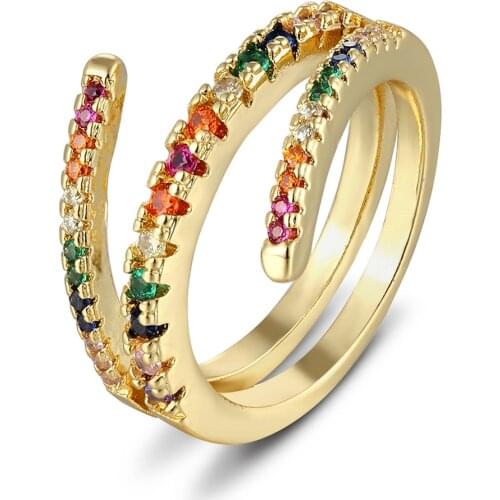 New Classic Snake Metal Copper Ring Punk Exaggerated Female Jewelry Fashion Opening Adjustable Finger Ring For Women Party Gift