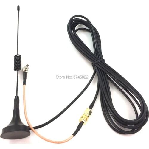 1pcs 3G 5dbi Gsm Antenna With Sma Male Pkug + 1pcs Crc9 to Sma Female Connector 15cm RG316 Pigtail Cable