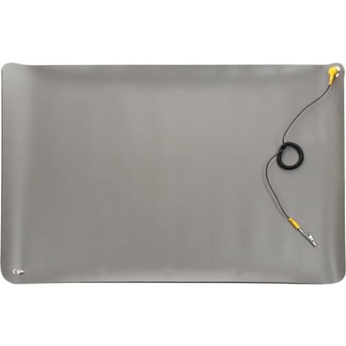 1pc Black Desktop Anti Static ESD Grounding Mat Silicone Pad Maintenance Platform 700*500mm + Cord For PC Laptop Repair