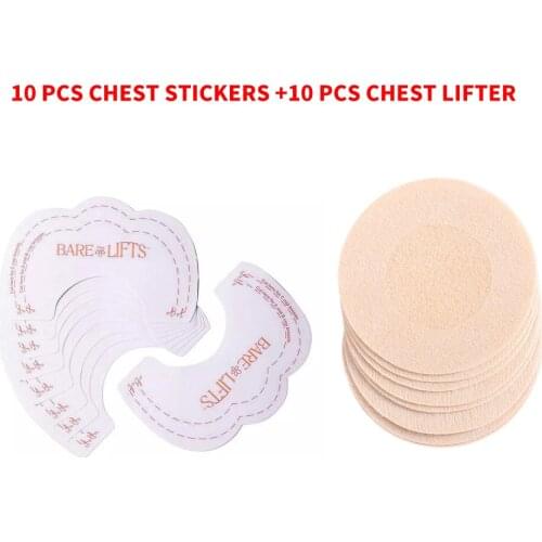20PCS Women Fashion Sexy Bare Breast Lift Push Up Nipple Stickers Bra Accessories Beauty Toiletry Kits Lingerie Vestidos