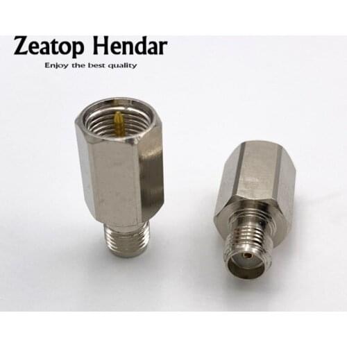 100Pcs Brass SMA Female Plug to FME Male Jack Straight RF Coaxial Adapter Connector