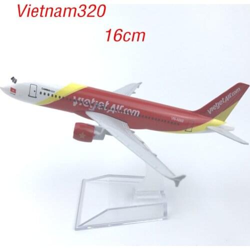 16cm 1/400 Scale Diecast Airplane Model Vietnam320 Alloy Aviation Model Static Display Adult Collection Mini Toys for Boys