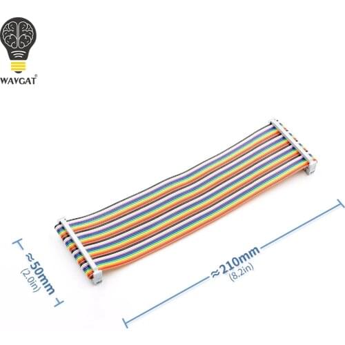 20cm 40 PIN Way GPIO Rainbow Ribbon Cable for Raspberry Pi Model B / Model B