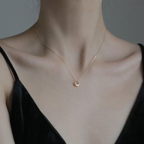 2020 New Design Geometric Round Circle Clavicle Chain Necklace For Women Party Jewelry Gifts Wholesale S-N645