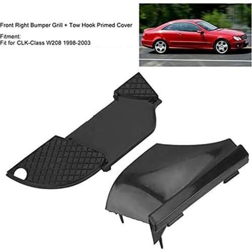 2088850223 Front Bumper Grill Tow Hook Primed Cover for Benz CLK Class W208 1998 1999 2000 2001 2002 2003