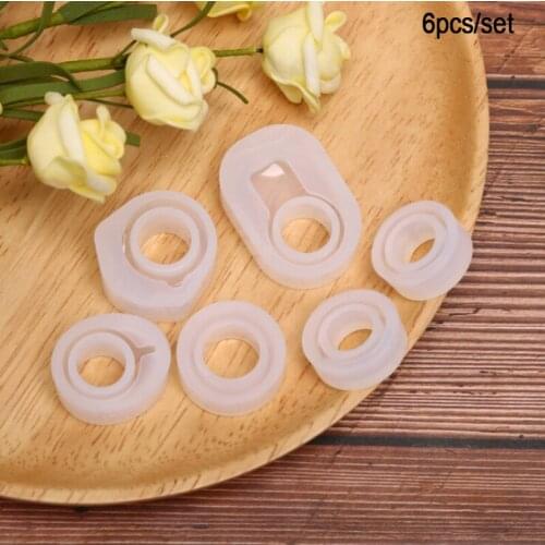 6pcs/set Silicone Handmade Ring Mold for Resin Epoxy Jewelry Making Craft Tool