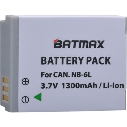 Batmax 1300mAh NB-6L NB6L NB-6LH Li-ion Battery For Canon Power-shot SX520 HS SX530 SX600 SX610 SX700 SX710 IXUS 85 95 200 210