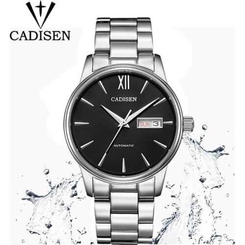CADISNE Automatic Mens Mechanical Watches Top Brand Luxury Watch Mens Classic Design Fashion Stainless Steel Waterproof Watch