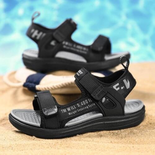 Children shoes Childrens beach shoes solid soft-soled childrens shoes color matching fashion sandals non-slip wear-resistant
