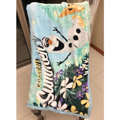 Disney Frozen Olaf Raschel Blanket Cartoon Winnie the Pooh Single Layer for Children Kids Baby Cats Dogs Universal Pet Blankets