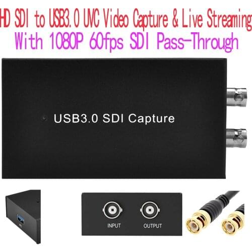 Ezcap 262 New HD SDI to USB3.0 Video Capture Box With UVC 1080P 60Fps SDI Pass-Through Videos up to 1080P60 Live Streaming
