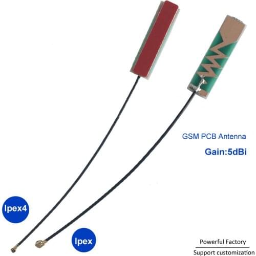 IPEX U.FL RF1.13 Coaxial cable 5dBi Internal 915Mhz 868Mhz Flexible GSM PCB antenna 10PCS / batch