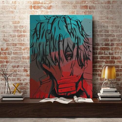 Canvas Painting Nordic Poster My Hero Academia Tomura Shigaraki Cartoon Characters Modular Pictures Wall Art Home Decor Printing