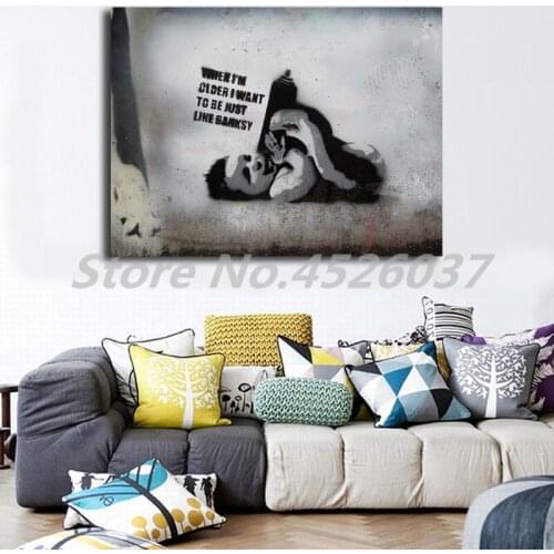 When I Grow Up I Want to Be Street Graffiti Canvas Posters Prints Wall Art Painting Decorative Picture Modern Home Decor