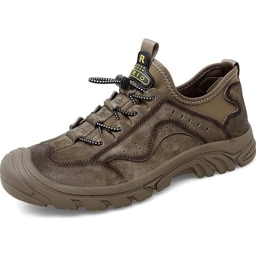 Outdoor Hiking Retro Casual Shoes Waterproof Work Shoes Men Size 38-44 Fashion Oxfords Thick Bottom Sneakers