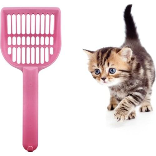 Cat Litter Shovel Poop Cleaning Tool Big Hole Thickened and Attached To The Floor Design Without Dead Ends with Hooks Long Style