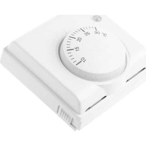 220V 6A Mechanical Room Thermostat Temperature Controller Air Condition and Floor Gas Boiler Heating