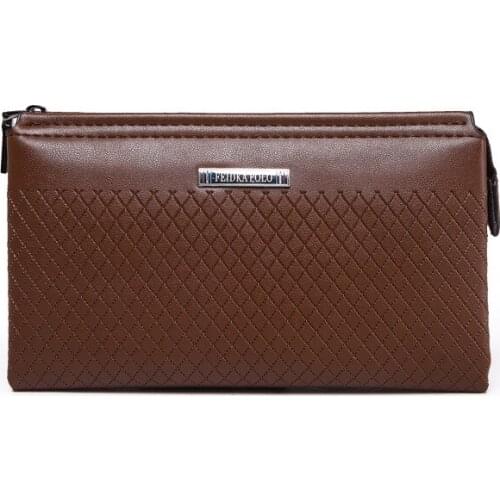 MENS Wallet Male Long Handbag Man Mobile Phone Bag Wallet Clutch Bag Male Card Horder Zipper Packet