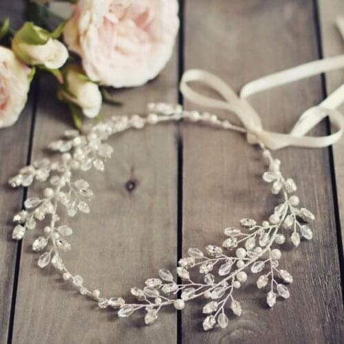 New Headbands for women Handmade Crystal Rhinestone Hair Band Bride Wedding Party Floral Leaf Hairwear Accessories Tiara crowns