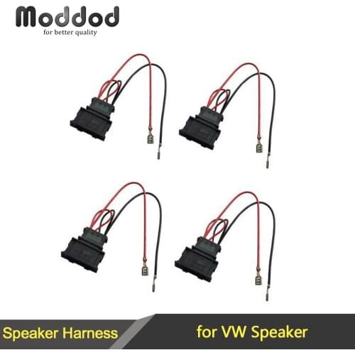 For Volkswagen VW Passat Golf Polo Seat Radio Stereo CD Player Speaker Wire Harness Adapter Plugs