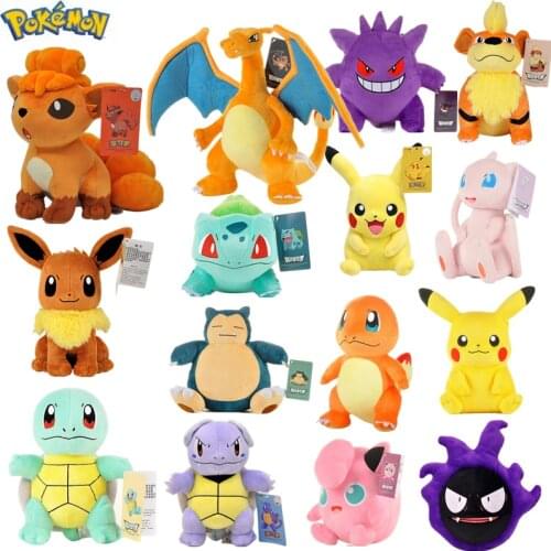 Pokemoned Pikachus Plush Doll Bulbasaur Squirtle Charizard Eevee Snorlax Jigglypuff Psyduck Kawaii Plush Pillow Kids Toys