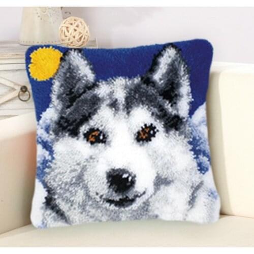Smyrna Knooppakket Animal Klink Haak Kleed Bloemen 3D Cross Stitch Pillows Borduurpakket Kussen Do It Yourself latch hook Pillow
