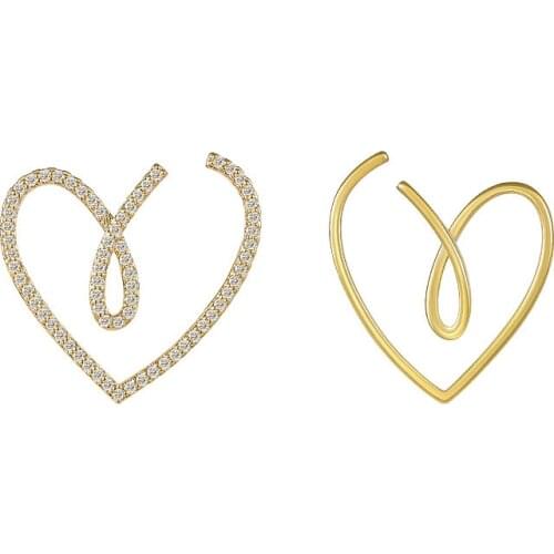 POPACC New Fashion Hollow Peach Heart Earrings Electroplating Jewelry Simple Pendant Earrings Ladies Jewelry