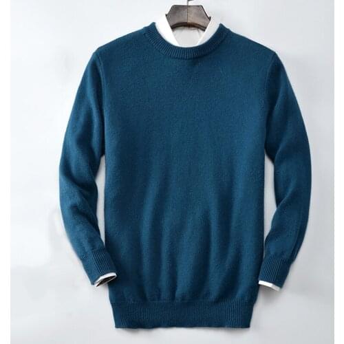 Septass Winter Men Sweater And Pullover Goat Cashmere Knitted Jumper Oversized Top Warm Soft Long Sleeve O-Neck Casual Clothes