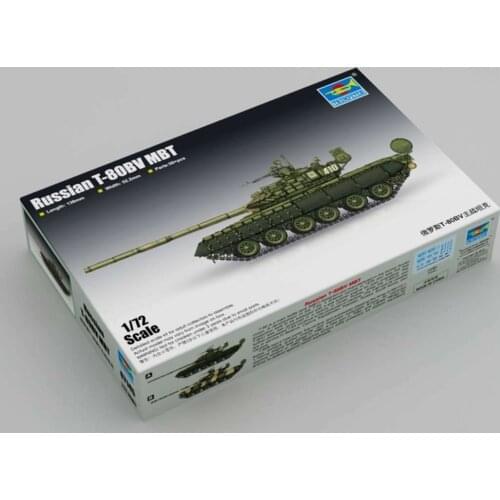 Trumpeter 07145 1/72 Russian T-80BV Main Battle Tank MBT Model Tank Armored Car TH08000-SMT6