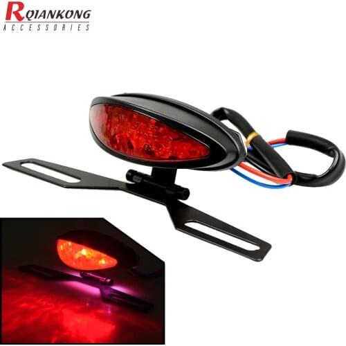 Universal Motorcycle Tail Rear Light Red LED Lamp Brake Stop Light Moto Turn Signal For Kawasaki ZX 6R 9R ZR7S ZX900 ZZR600 Z900