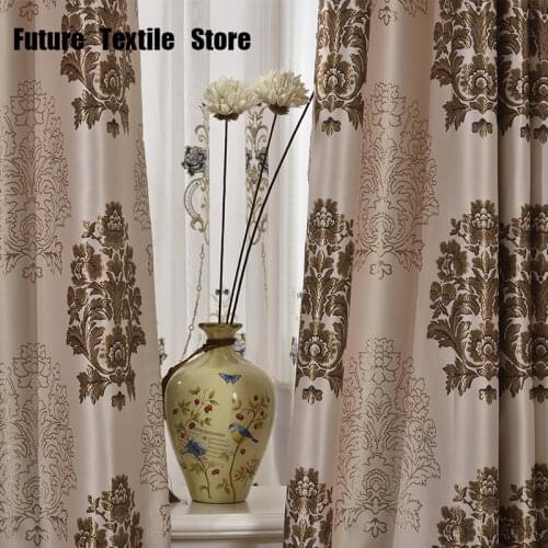 New European Curtain High-precision Yarn-dyed Jacquard Curtain for Living Room Bedroom Curtain Finished Product Customization