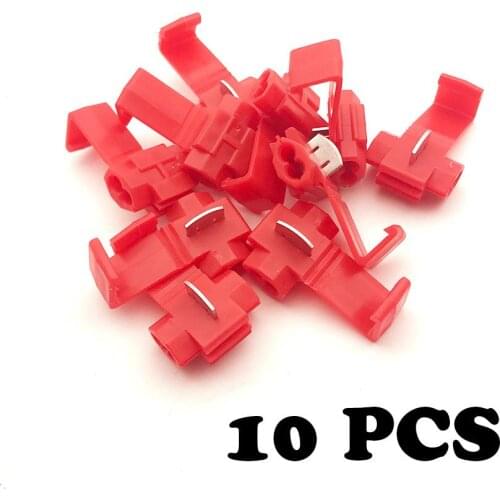 10 pcs Wire terminals quick wiring connector cable clamp AWG 22-18 801p quick connection clip wire stripping free card buckle