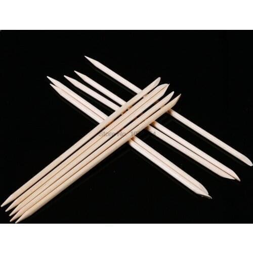 100set 100pcs/set 4 different sizes Orange Wood Sticks for Cuticle Pusher Cuticle Remove Tool forks for nails Manicures Tools