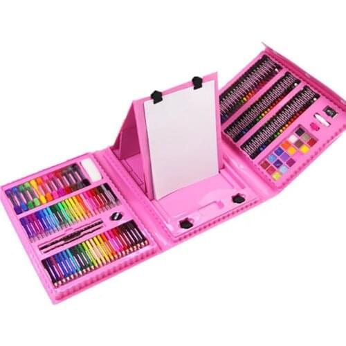 208Pcs/set Washable Watercolor Pencil Kit Kids Graffiti Painting Brush Set Art Drawing Tools With A4 Paper, Coloring Pencil