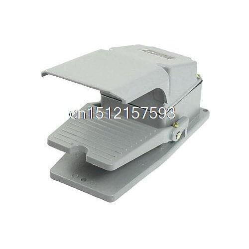 AC 380V 5A NO NC Antislip Momentary CNC Power Treadle Foot Pedal Switch w Guard