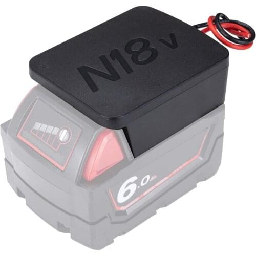 For Milwaukee 18V M18 Battery Adapter Power Connector Adapter Dock Holder With 12 Awg Wires Connectors Power Black in stock