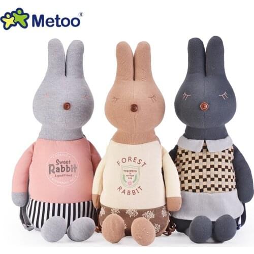 Free Shipping high quality chinese brand metoo muzhitu cute rabbit animal bunny plush kindergarden backpack for children