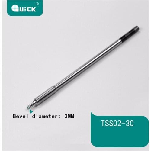 QUICK TSS02-3c / TS-3c Conical Type Lead Free Solder Iron Tip For TS1200A, Quality Assurance Free Shipping
