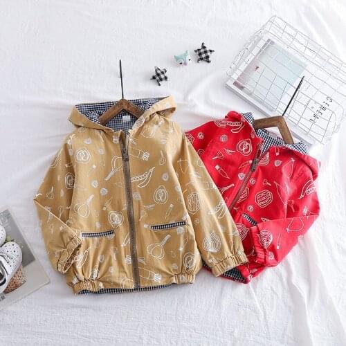 Childrens Clothing 2019 Autumn New Baby Boys Trench Coats Kids Hooded Windbreaker Coats Toddler Print Plaid Casual Jacket 2-6Y