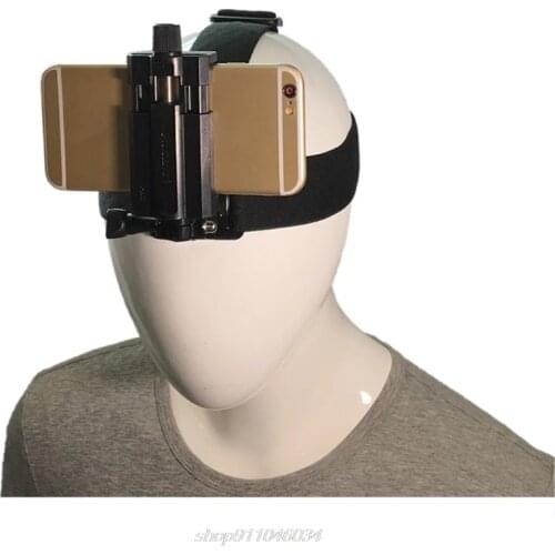 Head Mount with Strap Compatible with Action Camera Cell Phone Holder Adjustable Clamp Mount Wearable Video POV M28 21 Dropship