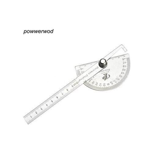 Stainless Steel 180 degree Simple protractor Measuring Ruler