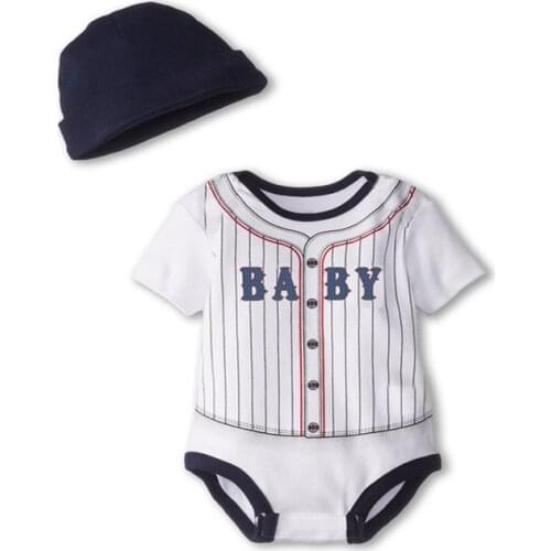 Baby Boy Sport Clothes Basketball Outfits Numbers Printed Toddler Jumpsuit Baseball Costume with Hat Suits Infant Bebe Romper