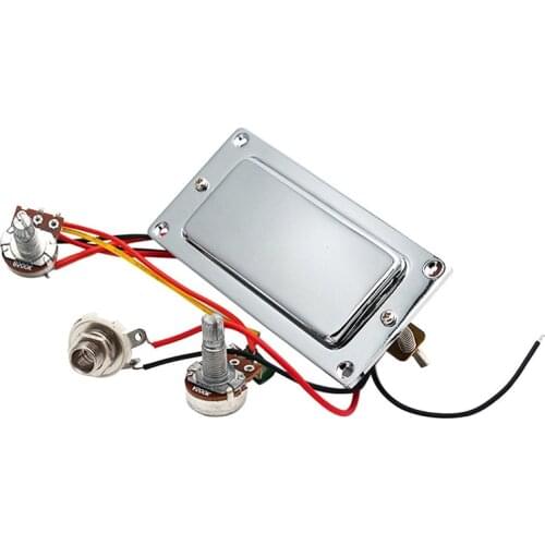 Electric Guitar Prewired Double Coil Humbucker Guitar Pickup Harness Kit with 500K Potentiometer Volume Tone Pots