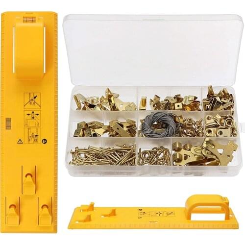 250Pcs Heavy Duty Picture Frame Hanger Wall Painting Mirror Sawtooth Hooks With Screws Nails Hanging Wire Triangular Ring