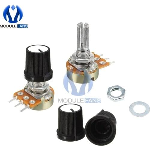 10PCS Linear Taper Rotary Potentiometer Cap Knob Potentiometer Resistor 1K 2K 5K 10K 20K 50K 100K 250K 500K 1M Ohm For Arduino