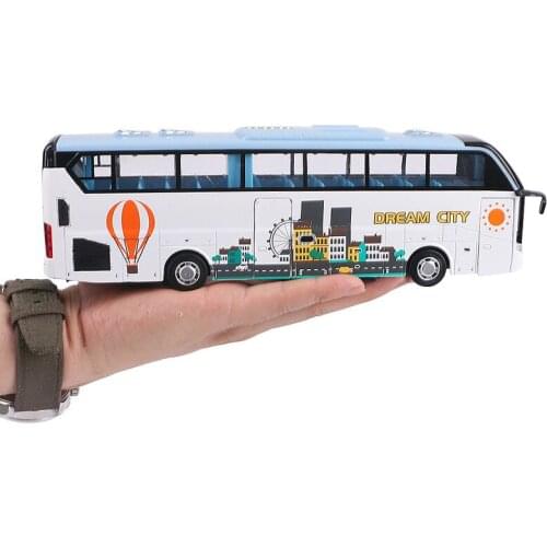 Die Cast Car Models Toys for Chldren Electronic 1:32 Alloy Auto Vehicle Mobile Sports Car mkd3 Cartoon Touring Bus Sound Light