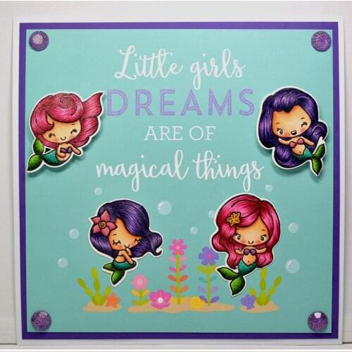 Little Mermaids Clear Stamp DIY Stencil For Scrapbooking Handcraft Embossing Template Paper Cards Crafts Fun New Handmade