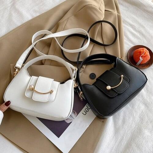 Fashion Women PU Leather Pure Color Shoulder Crossbody Messenger Bag Casual Ladies Small Top-handle Handbags Purse