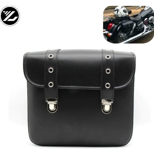 Motorcycle Saddle Bag Pu Leather Motorcycle Side Tool Tail Bag Luggage Bag for yamaha Harley suzuki kawasaki bmw ducati Triumph