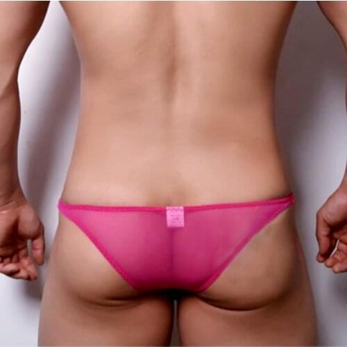 Mens Underwear Transparent Mesh Briefs Mini Panties Bikini Slip Hombre Hot Heren Onderbroeken Pouch Sexy Mannen Lingerie